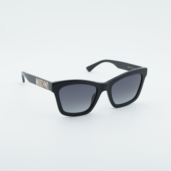 Moschino MOS156/S 0807 9O Sunglasses Black Cat Eye Frame, Grey Lenses main image 7